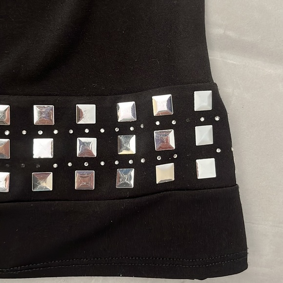 EUC - Limited Too Girls Size 10 Black Dress with Silver detail - Picture 4 of 6